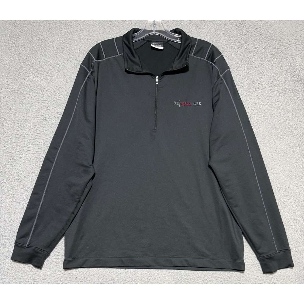 Nike Golf Dri-Fit 1/2 Zip Pullover Mens XL Black Performance 354060-010